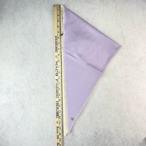 Nanushka Aditi Triangle Scarf Lilac Purple Womens One Size Vegan Leather Bandana - Picture 13 of 13